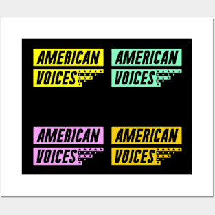 american voices colorful design Posters and Art